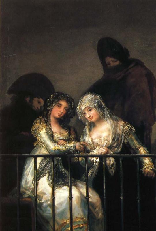 Francisco Goya Majas on a Balcony